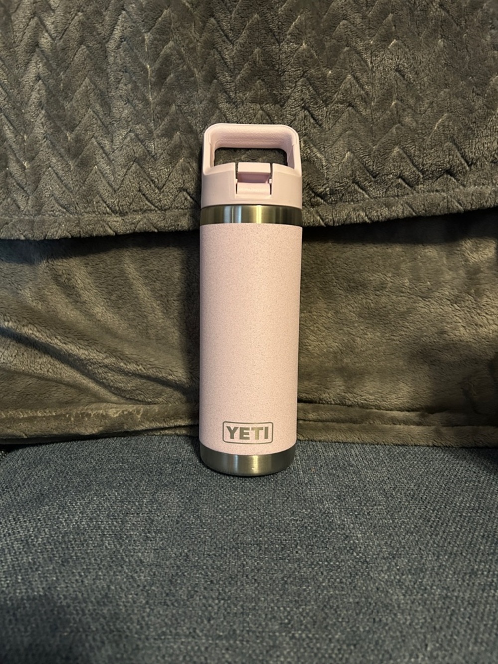 Yeti Rambler 18 oz Bottle with Matching Straw Cap, Cherry Blossom